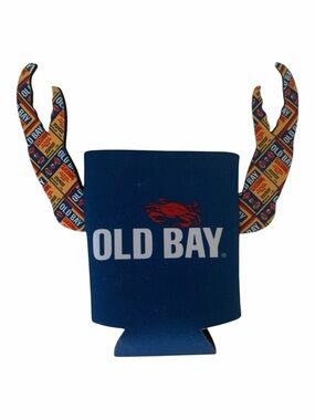 Old Bay Can Koozie Foam Crab Shaped Seasoning Blue Men Women Standard Size OS